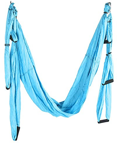 Aerial Yoga-Hängematte, Schaukel-Hängematte, Anti-Schwerkraft-Fliegen-Yoga-Hängematte für Fitness, Outdoor-Aerial-Yoga, Wirbelsäule, erhöhen Sie die Flexibilität (Sky Blue)
