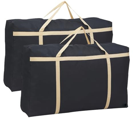 2Pcs 230L Extra Large Storage Bags Waterproof Thickened Sturdy 600D Oxford For Under Bed Storage,Clothes,Bedding Or Traveling And Moving (230L (110 * 60 * 35cm))