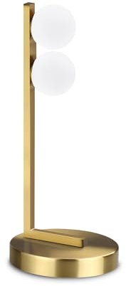 Ideal Lux PING PONG 2-flammige Globus-Tischlampe aus Messing, 500 lm, 3000 K