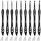 JDCMEI 9 Stück Vintage Schwarz Häkelnadelset, Ergonomische Häkelnadel mit Leicht Kunststoffgriff, Extra Lange Häkelnadel mit Glatter Hakenkopf für Arthritische Hände, Strickbegeisterte und Anfänger