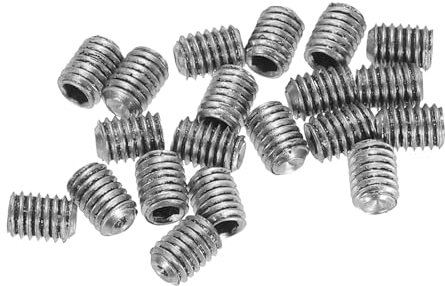 sourcing map Guitar Bridge Saddle Height Adjustment Screws Metric M3x4 Silver for Electric Guitars Bridge 20pcs