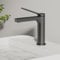 EMKE Wasserhahn Bad Anthrazit Matt, 195 x 173 x 46 mm, Messing, Keramikkartusche, Badarmatur, Mischbatterie Waschbecken-Armatur einfache Installation, Wasserhahn mit Luftsprudler, Waschtischarmatur
