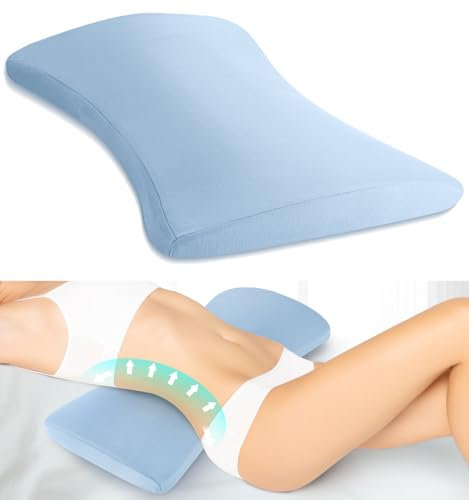 Cuscino di supporto lombare per alleviare il dolore alla schiena: cuscino lombare per dormire, cuscino in memory foam, cuscino a cuneo per chi dorme sul fianco, sulla schiena e sullo stomaco, cuscino