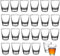 24 Verres à Shot en Verre, Verre à vin en Forme D'oeuf de 35 ml, Gobelet en Verre dur, Gobelet Direct, Avec Fond épais, Pour Liqueurs, Vodka, Ouzo, Sambuca, Tequil
