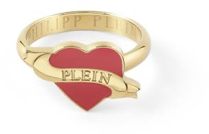 Philipp Plein Damen Ring Edelstahl IP Gold Plein Valentine PJFEA01R, Ringgröße:52 (16.5 mm Ø)