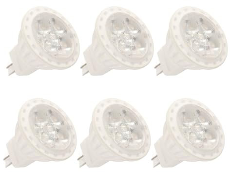 Ampoule à LED MR11 4W Dimmable Gu4 360lm 220V, Lampe Céramique sans Éblouissement pour Paysage Jardin Domicile Lumière Douce Adapté Salon