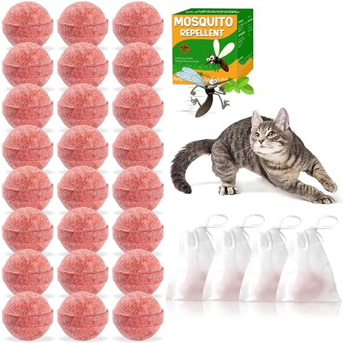 24 Pack Cat Dog Deterrent Mosquito Repellent, Natural Cat and Dog Repellent for Gardens UK, Front Door Mosquito Repellent Keep Mosquitoes Away, for Yard Home