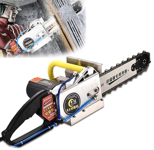 Scie à béton électrique 5800 W/6800 W, scie à découper électrique pour rainures et béton, scie murale sans poussière, pour granit, porcelaine, bois, béton et pierre,35cm