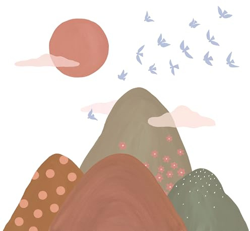 Roomblush - Peaks of the Mountains - Non-Woven Wallpaper - Panorama - Nursery - 300cm x 285cm - RB353
