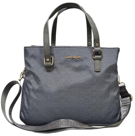 Laura Biagiotti Borsa Donna Tote Lorde, Nylon con Texture, Manici in Ecopelle, 31x25x14 cm, con Tracolla Regolabile e Scomparti Multipli Art. LB 101-34