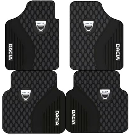 VAPORVERSE 4 Stück Auto Fußmatten für Dacia Duster 2010-2013 2013-2017, Autofußmatten-Set Vorne Hinten Teppichschutzmatte Auto Bodenmatte Fussmatten Zubehör