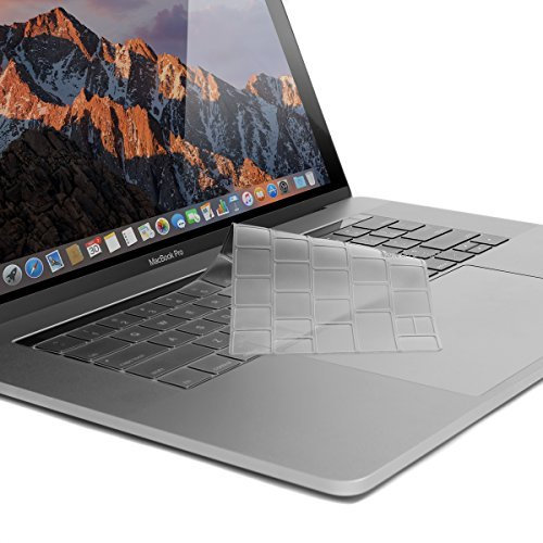 UPPERCASE GhostCover Premium Ultra Thin Keyboard Protector for MacBook Pro with Touch Bar 13 or 15 (2016-18, Apple Model A-1706, 1707, 1989, 1990, 2159), EU Keyboard Layout Compatible