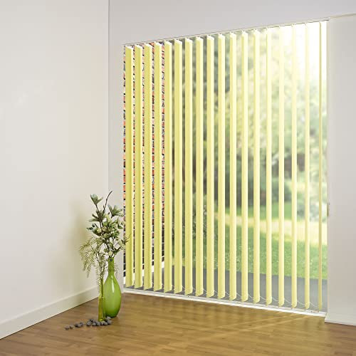 ourdeco® Komplett-Vertikalanlage/Breite: 200 cm/Höhe: 250 cm/Farbe: hellgrün/Lamellenbreite 127 mm/in der Höhe kürzbar/Decken- oder Wandmontage/lichtdurchlässig