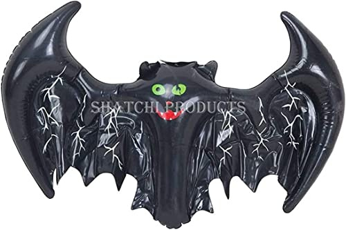 4Pcs Halloween Inflatable Bats 46cm x 36cm Scarry Spooky Blow-Up Toy Fancy Dress Party Horor Décor