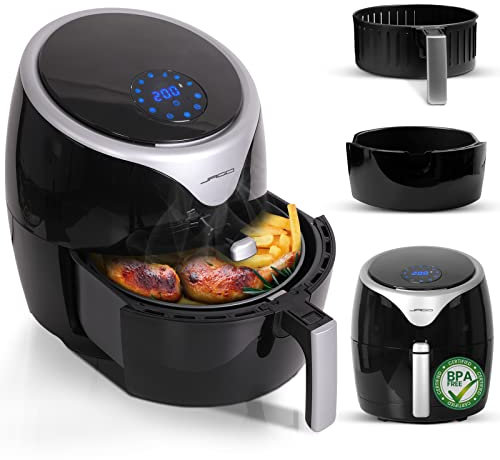 Jago® XXL 7in1 Forno ad Aria Calda 5.5l - 1700 W, 7 Programmi, Temperatura e Timer Regolabili, LED Display, Antiaderente, senza Olio - Friggitrice ad Aria Calda, Air Fryer
