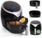 Jago® 7in1 Friteuse sans Huile 5.5l - 1700 W, Écran Tactile LED, 7 Programmes, Minuterie et Température Réglable, Acier Inoxydable - à Air Chaud, Friteuse Électrique, Air Fryer