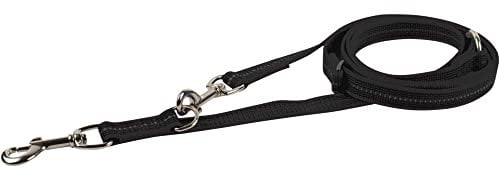 Gummierte Leine, 3-Fach verstellbar - schwarz, 230 cm (2,3 m)