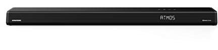 grundig DSB 1000 Dolby Atmos Soundbar con subwoofer integrato, design sottile, 2.1 canali, Dolby Atmos, potenza musicale 120 Watt, Bluetooth 4.2, HDMI (ARC), ingresso ottico, coassiale e Aux, nero