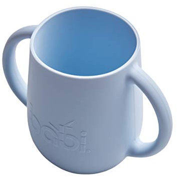 BABI® Baby Toddler Large Silicone Sippy Cup, Plastic Free, 100% Food Grade Silicone, with Two Comfort Handles, Perfect Sippy Cup for Training 200ml (Blue)