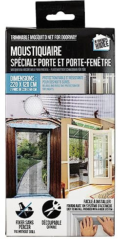 Moustiquaire Decoupable pour Porte 220X120cm Maison et Bazar Bazar et Quincaillerie Anti Insecte