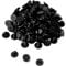 AIEX 100 Stück Schmetterlingsverschluss, Pins aus Gummi, Steckverschluss für Anstecknadeln, Herstellung von Schmuck, Hüten, Abzeichen, Uniform (schwarz, 11,5 mm Durchmesser)