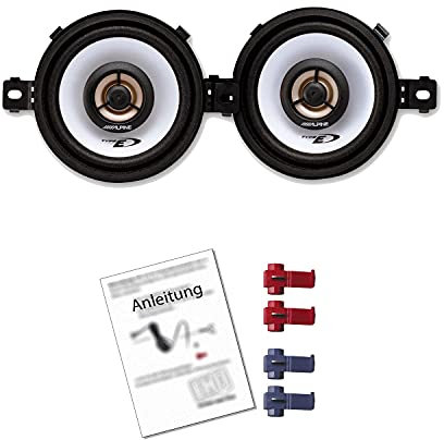 Alpine Lautsprecher SXE 0825S 300 Watt 87 mm 2 Wege Koax für VW Polo 2 (86C) 1981-1994 Einbauort: Armaturenbrett