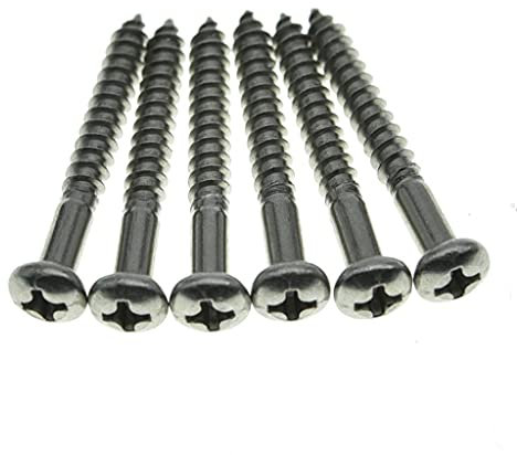 Dopro 6-Pack Stainless Steel Phillips Head Vintage-Style Guitar Tremolo Bridge Mounting Screws for Vintage FD Strat/Stratocaster