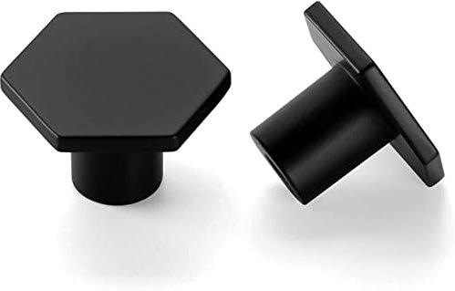 goldenwarm 10Pack Black Door Knobs Black Knobs for Cupboards & Drawers