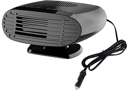 Pomrone Auto Heizlüfter 150 Watt, 24V Scheibenenteiser Mit Lüfter, Auto Heizlüfter Heizung Defroster Demister Für Windschutzscheibe Mit Überhitzungsschutz Und 360°Drehung