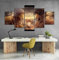 5 Stück Attack on Titan Battle Eren Yeager Poster Modern Home Wall Decor Bild Kunstdruck Malerei Auf Leinwand