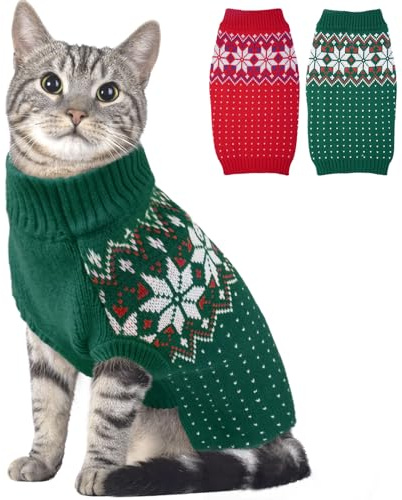Pullover Mittelgroße Hunde, Weich Hundepullover Strick Weihnachtsanzug Hundepullover Dachshund mit Bauchschutz Niedlich Pullover Der Gern Getragen Wird Bei Der Kälte, Grün M