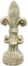 E-X Lilie Fleur DE LIS Garten Shabby Chic Cottage GARTENDEKO Valo Shabby Vintage Landhaus 27cm Grau Stein Gartendeko Dekoration