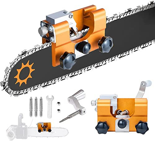 Chain Saws Sharpener, Chainsaw Sharpening Jig, Timberline Chain Sharpener with 3 Grinding Heads, Portable Chain Saw Sharpener jig Suitable for Chain Saws and Electric Saws