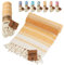 DEMMEX Zertifizierte 100% Bio-Baumwolle & Bio-Farbstoff, vorgewaschen, XL, Diamantgewebe, türkische Baumwolle, Pestemal-Decke für Bad, Strand, Pool, SPA, Fitnessstudio, 180 x 91 cm, 400 g (Lachs)