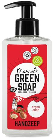 Marcel's Green Soap - Handseife Argan & Oudh - Spender - Umweltfreundlich - Vegan - 97% Biologisch abbaubar - 250 ml