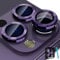 imluckies Pellicola protettiva per obiettivo fotocamera per iPhone 14 Pro/iPhone 14 Pro Max, anello singolo in lega di metallo, compatibile con la custodia, viola