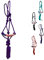 Majestic Ally Poly-Nasen-Halfter mit Polyester-Flechtleine und 3,4 m, Violett