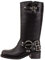 LUMUTA Stivaletti da donna classici in pelle scamosciata per donna biker, stivaletti da donna con tacco scarpe da donna eleganti alla moda stivali alla caviglia stivali da mezza stagione, Nero , 36 EU