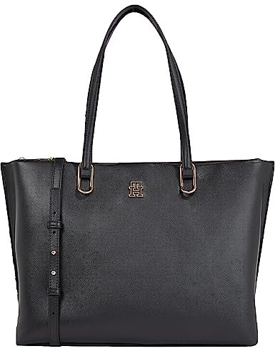 Tommy Hilfiger TH Timeless Workbag AW0AW15242, Sacoches Femme, Noir (Black), OS