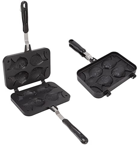 Molde Antiadherente para Hornear Gofres, Taiyaki Fish Shape Cake Maker, Taiyaki Fish Waffle Maker Taiyaki Pan