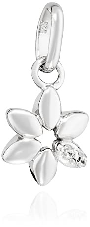 NKlaus Blumen-Kettenanhänger, 925 Silber, Zirkonia weiß, 8x8mm