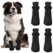 Avaner Hundeschuhe Hunde Pfotenschutz mit Weiche Gummibänder Hundesocken Anti Rutsch wasserdichte Sportschuhe Socken Hunde Schuhe für kleine Hunde im Freien, Schwarz