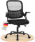 DUMOS Bürostuhl Ergonomisch, Schreibtischstuhl mit Lendenwirbelstütze, Verstellbaren Armlehnen Drehstuhl, Höhenverstellbarer Office Chair, Bürostühle Geeignet für Büro und Schlafzimmer (Schwarz)