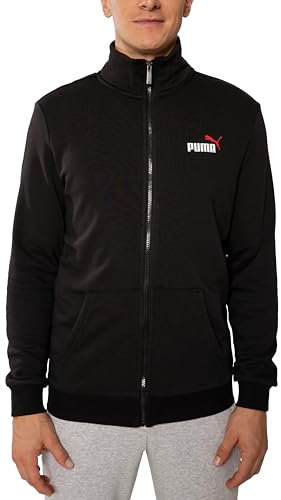 PUMA Sweatjacke Herren ohne Kapuze, Sportjacke, Trainingsjacke, Statement Deluxe Edition, Schwarz, Größe L