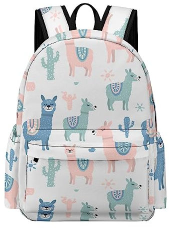 OTRAHCSD Rucksack, Alpaka-Kaktus-Rucksack, lässiger Tagesrucksack für Outdoor, Sport, Reisen, Alpaca-Kaktus, 42x30x15cm