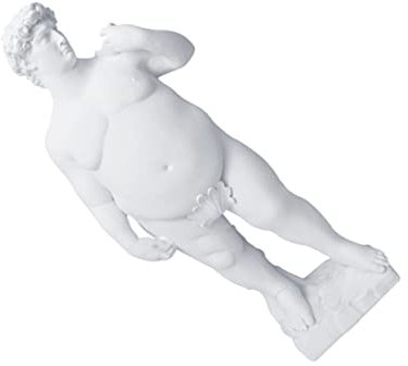 Garneck 1 Stück Fat David Statue Römische Davidstatue Griechische Figur Berühmte Skulptur Bücherregal Griechische Büste Römische Statue Heimharz Kunsthandwerk Harzstatue Für Zuhause