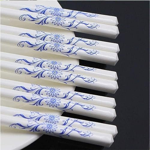 BebeXi Palillos Chinos Reutilizables Chopsticks Palillos, 10 Pares de Palillos Chinos Reutilizables de cerámica, Juego de Regalo de Palillos Chinos de Porcelana con Caja de Regalo,(Color:3,Size:)
