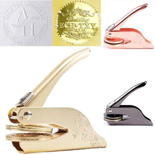 Book Embosser Personalised, Custom Embosser from The Library of Stamp Customised Stamp for Wedding Invitation, Notary Seal Labels