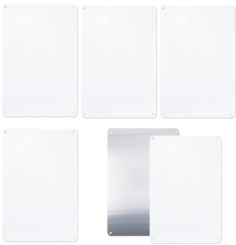 XiyaxiVici 5 Stück Sublimation Metall Blanko Aluminium mit 4 Löchern | Sublimation Transfer Wand Poster für Werbeschild DIY Wanddekoration 300x200x0,65 mm