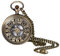 JewelryWe Taschenuhr mit Kette Herren Poker - Bronze Vintage Totenkopf Schädel Poker Hohle Openwork Design Taschenuhr Männer Analog Quarz Kettenuhr Antik Uhr mit Halskette Geschenk für Vater Opa